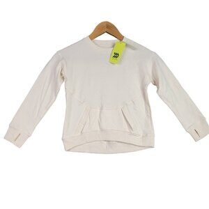 Girls All in motion Beige Performance Sweatshirt Long Sleeve Crewneck XS (4/5)